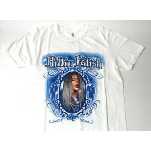 Billie Eilish - Airbrush Photo Fitted Jersey T Shirt ( Men M ) ***READY TO SHIP from Hong Kong***